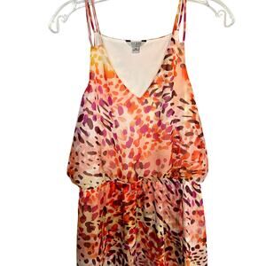 GUESS Medium Orange Women's Sleeveless Sun Dress Miss Size 8 10